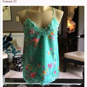 Forever 21 floral loose tank top